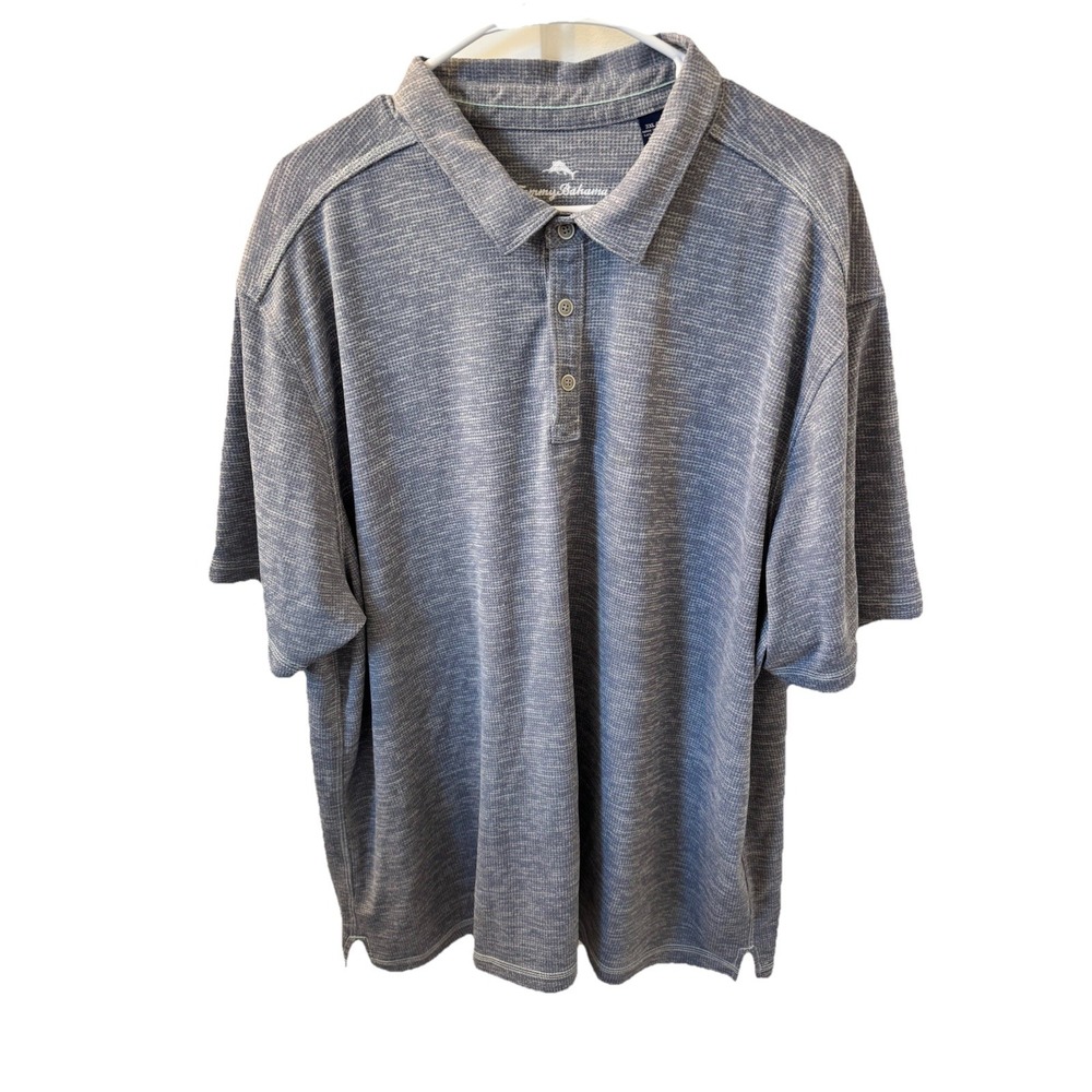 Tommy Bahama Men's 3XL/3TG Grey Short Sleeve Polo Shirt Golf